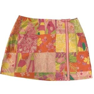 Lilly Pulitzer Chef’s Blend Patchwork Skort 8 EUC